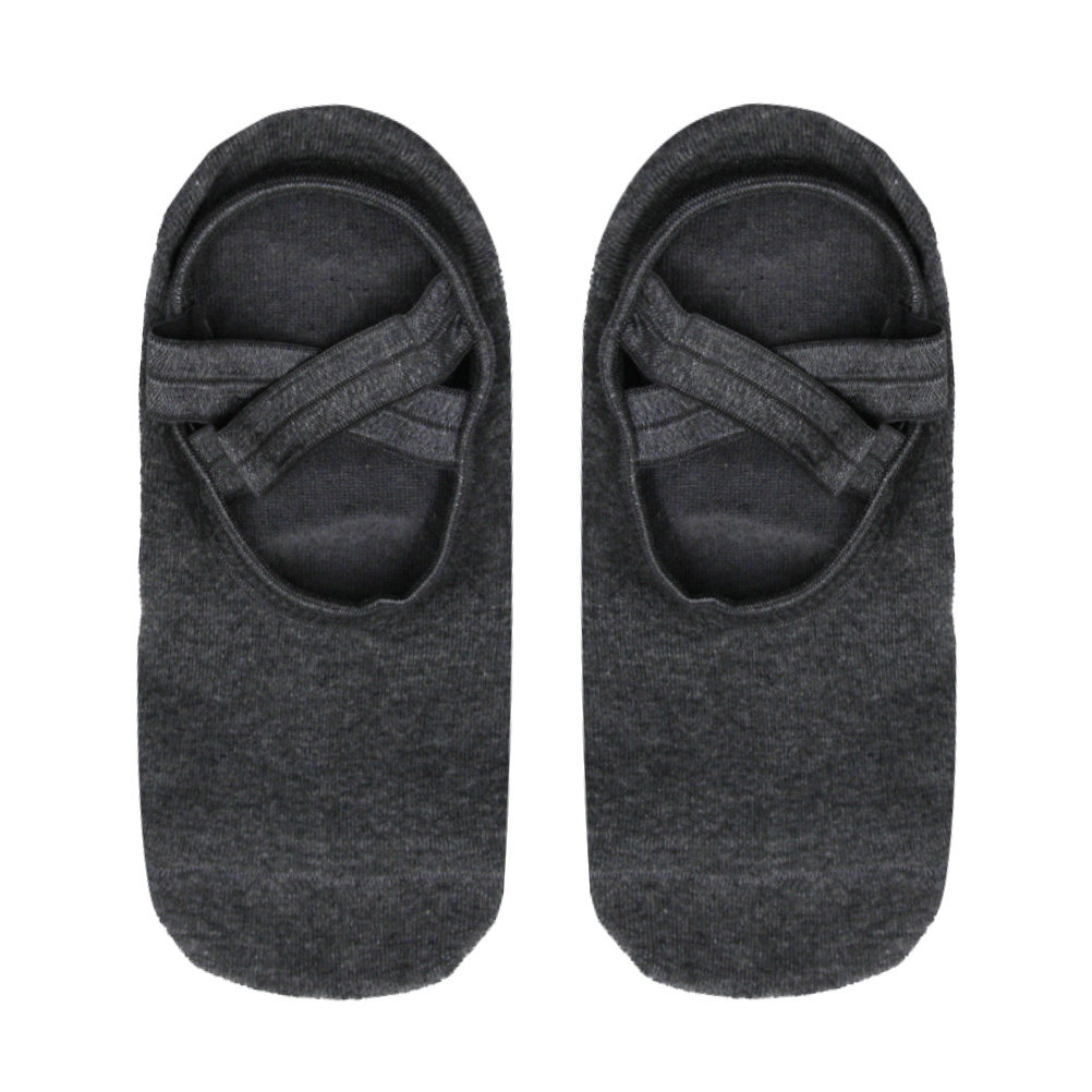 1足入り ヨガソックス 滑り止め付き 女性用 ダークグレー  - Grip Sock Yoga のレビューと価格